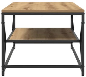 Mesa de Centro vidaXL com Prateleira em Carvalho Artesanal 90x50x40 cm