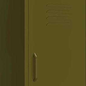 Armário de arrumação aço 42,5x35x101,5 cm verde-azeitona