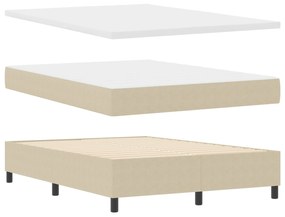 Cama Box Spring com Colchão Verde Claro Cinza 140x200 cm Tecido de Vel