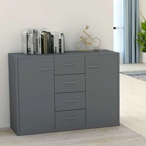 vidaXL Aparador 88x30x65 cm contraplacado cinzento