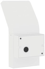 Candeeiros parede LED exterior c/ sensor 2 pcs alumínio branco
