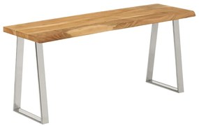 vidaXL Banco com bordas vivas 105 cm madeira de acácia maciça