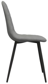 Cadeiras de jantar 2 pcs veludo cinzento-claro