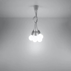 Candeeiro de Teto Suspenso DIEGO 5 Lampâdas Branco