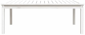 Mesa de jardim 121x82,5x45 cm madeira de pinho maciça branco