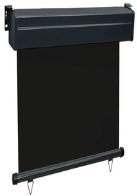 Toldo lateral para varanda 65x250 cm preto