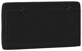 Almofadão de cabeceira 100 cm veludo preto