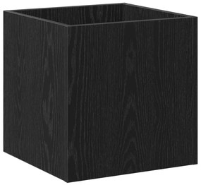 Caixa de Plantas vidaXL Carvalho Preto 40x40x40 cm Madeira Engenharia