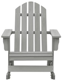 Cadeira de baloiço para jardim madeira cinzento