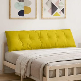 vidaXL Travesseiro para Costas Amarelo 180 x 50 cm