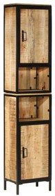vidaXL Armário p/ casa de banho 40x27x180 cm ferro e mangueira maciça