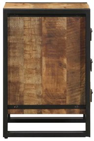 Criado-mudo vidaXL 40x35x50 cm Madeira de Mangueira Rugosa