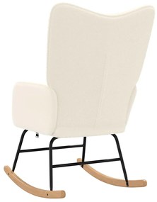 Cadeira Relaxante vidaXL Creme em Tecido Laço de Lã