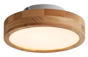 Plafon Escandinavo Madeira 30cm incl. LED Regulável - Pecker Escandinavo