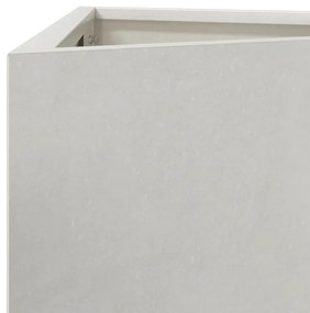 Vaso/floreira de jardim triangular 50x43x75 cm aço inoxidável