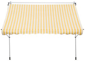 Toldo Portátil com Manivela e Altura Regulável - 3x1,5m - Amarelo e Br