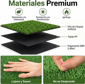 Relva Artificial para Terraço altura 7 mm, 5 x 1 m, Jardim e Interior, Resistente ao Desgaste, Verde