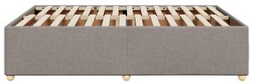 Cama sem colchão 140x200 cm tecido castanho-acinzentado