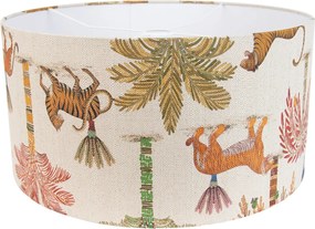 Abajur de tecido multicolorido com estampado de animais 50/50/25