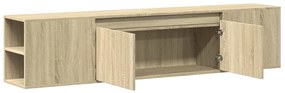 Móvel de parede p/ TV luzes LED 180x31x39,5 cm carvalho sonoma