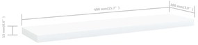 Prateleiras para estante 4 pcs 40x10x1,5cm contraplacado branco