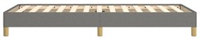 Estrutura de cama sem colchão 100x200 cm tecido cinzento-escuro