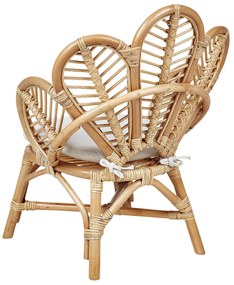 Cadeira pavão em rattan de cor natural 70 cm FLORENTINE II Beliani