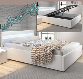 Cama Hidráulica com Arrumação e Sistema de Som "Barry" - 150x190 cm -