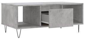 Mesa de centro 90x50x36,5 cm derivados madeira cinzento cimento