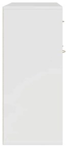 Aparador 88x30x70 cm contraplacado branco brilhante