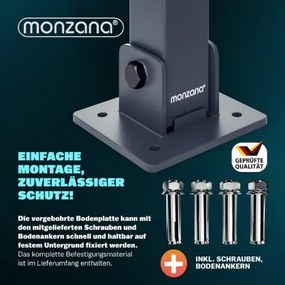 Conjunto de 3 postes de estacionamento dobráveis 5 x 5 x 65 cm Cinzentos