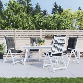 314234 vidaXL Almofadões para cadeiras altas de jardim 4 pcs tecido antracite