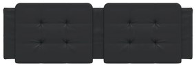 Almofadão de cabeceira 160 cm couro artificial preto