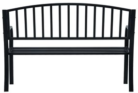 Banco jardim 125 cm aço preto