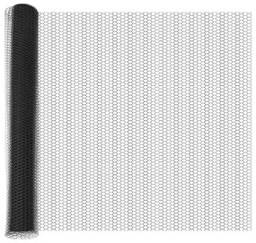 vidaXL Poste de Cerca Cinzeto 25 x 1,4 m (malha de 25 mm) Aço e PVC