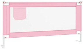 Barra de segurança p/ cama infantil tecido 180x25 cm rosa