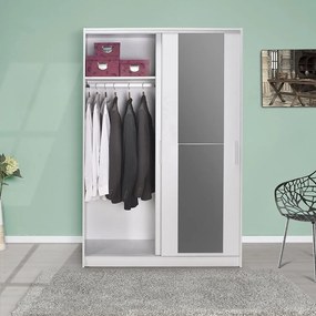 Roupeiro "Lúmina" – Branco – 120 x 182 x 52 cm – Design Moderno