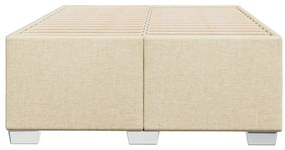 Estrutura de cama sem colchão 120x190 cm tecido creme