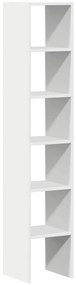 Estantes 2 pcs empilháveis 30x30x80 cm derivados madeira branco