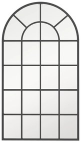 HOMCOM Espelho Decorativo de Parede Moderno 65x110 cm com Estrutura de Metal para Sala de Estar Corredor Entrada Preto