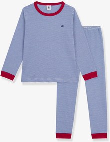 Pijama PETIT BATEAU às riscas para criança azul