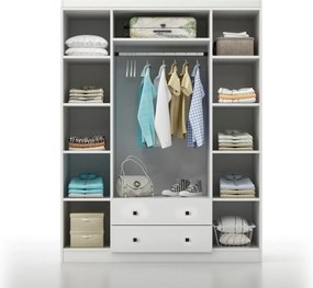Guarda-roupa Lavinia – Branco – 140x182x50 cm