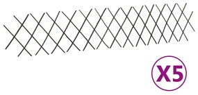 vidaXL Cercas com treliça salgueiro 5 pcs 180x30 cm