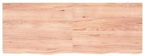 Bancada p/ WC 160x60x(2-6) cm madeira maciça tratada castanho