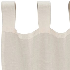 Cortinas de voile com aba 2 pcs creme