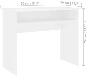 Secretária 90x50x74 cm derivados de madeira branco
