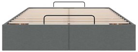 Estrutura de cama otomana sem colchão 120x200cm cinzento escuro