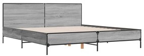 Estrutura de cama 200x200 cm derivados madeira/metal