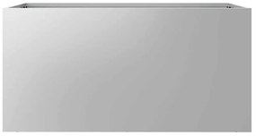 Vaso/floreira 62x30x29 cm aço galvanizado prateado