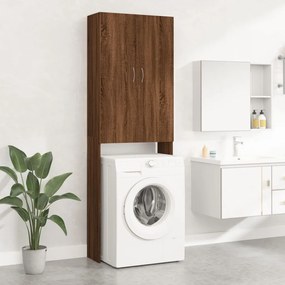 vidaXL Armário máquina lavar roupa 64x25,5x190 cm carvalho castanho